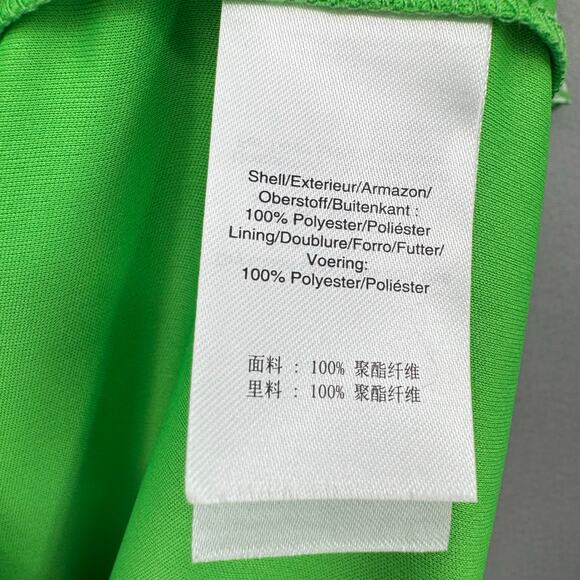 DKNY Green And White Short Flutter Sleeve Flowy Floral Shift Dress - Picture 11 of 11